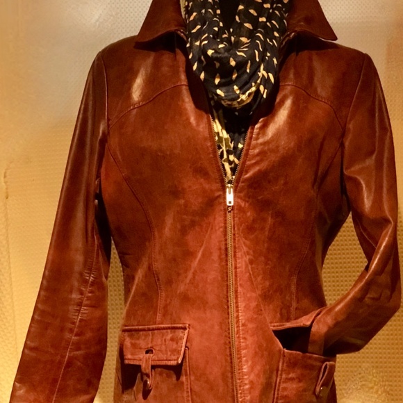 ladies leather car coat